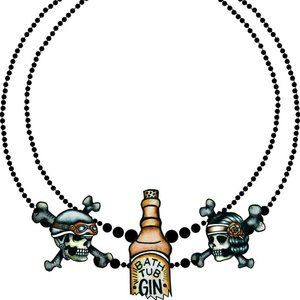 Too Fast Gin Rummy Necklace Steampunk Rockabilly